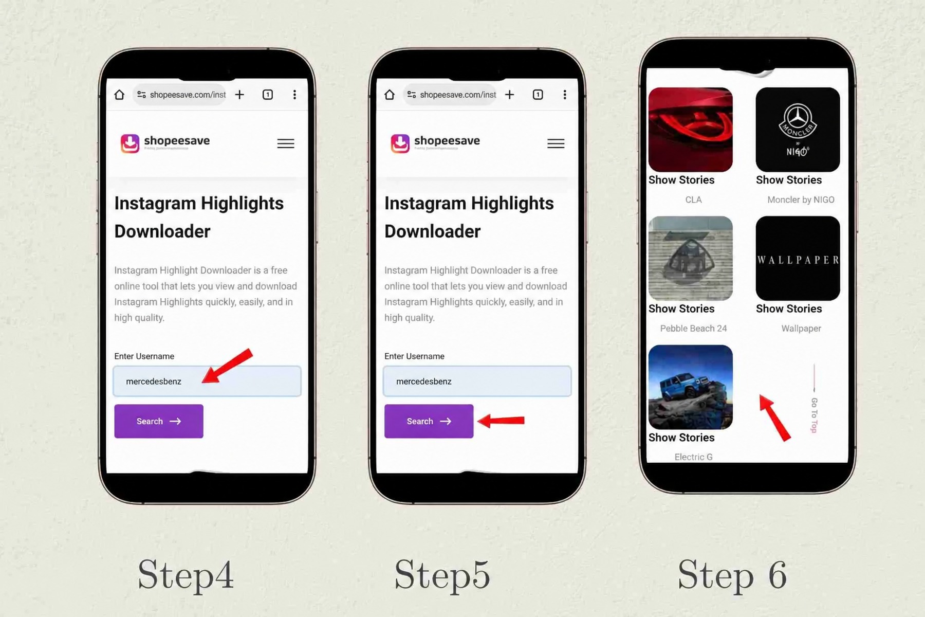 Step 2 - Paste on shopee save