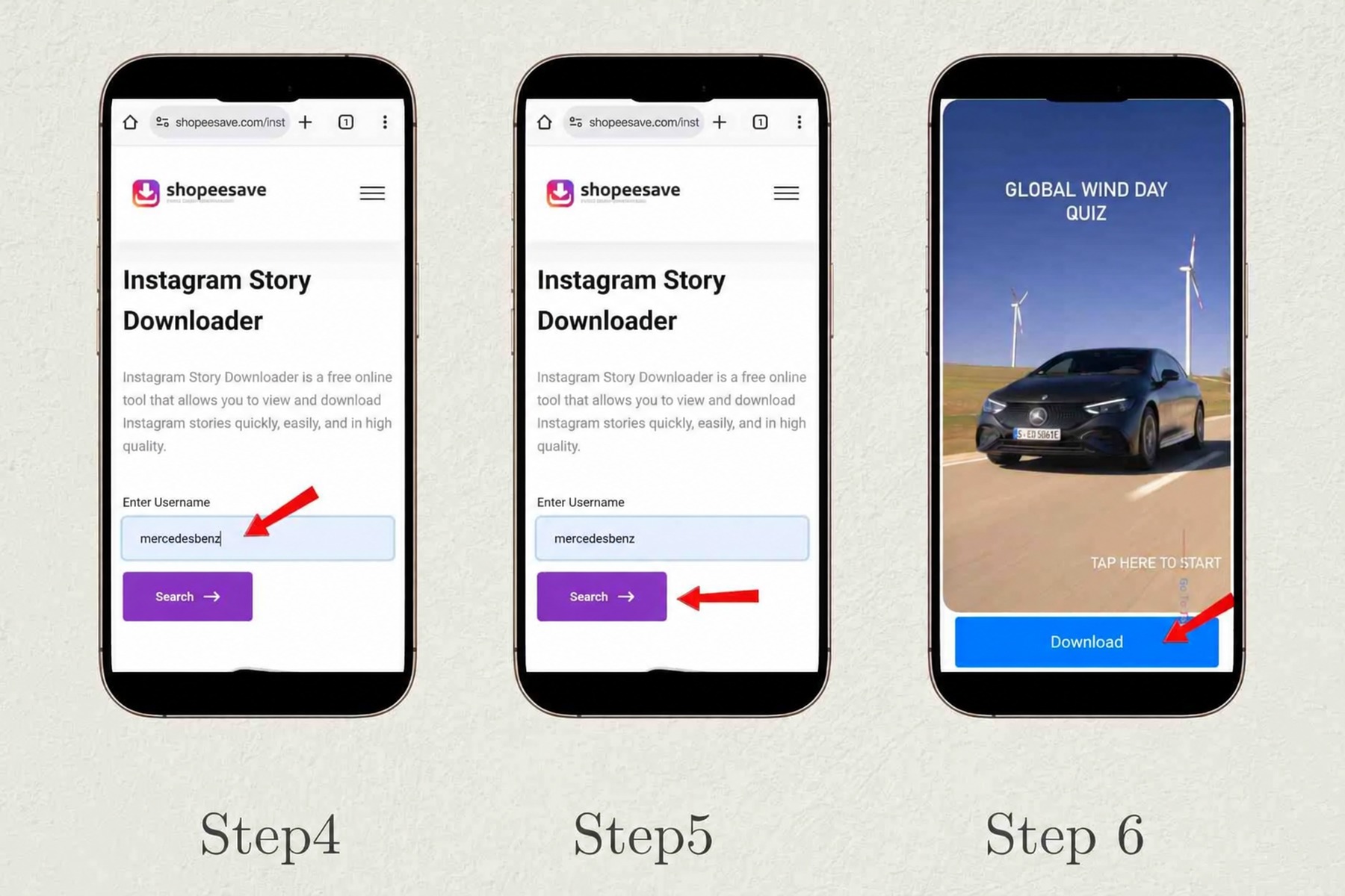 الصق رابط القصة في shopee save